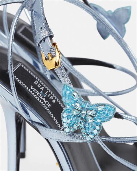 versace crystal butterfly heels|Versace sandals.